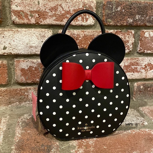 NWT Kate Spade New York Minnie Mouse Crossbody Bag with Ears and Bow - Picture 1 of 9